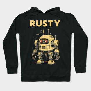 Futuristic Funny Robots Rusty Hoodie